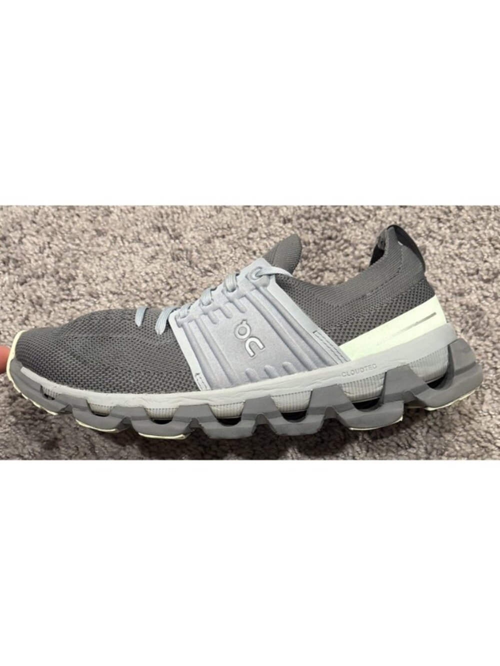 On Cloudswift Shoes Womens 9 Gray Running Sneakers CloudTec Athletic Low Tread